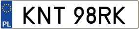 Trailer License Plate